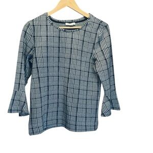 Finn & Grace. Women’s Houndstooth Preppy Academia Blouse. Size Medium.
